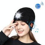 RG5-BL Bluetooth Lighting Lighting Music Knit Hat Plus Velvet Night Night Running Lamp Hat (nero)