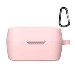 Custodia protettiva in silicone auricolare wireless con gancio per JBL T280TWS X (rosa)