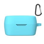Custodia protettiva in silicone auricolare wireless con gancio per JBL T280TWS X (verde menta)