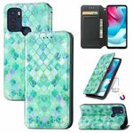 Per Motorola Moto G60s Colorful Coloring Horizontal Horizontal Custodia in pelle flip con titolare e carta Slot & Portafoglio (Emerald)