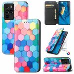 Per ZTE Nubia Z30 Pro Colorful Colorful Horizontal Horizontal Custodia in pelle flip con titolare e slot per schede e portafoglio (cubo colorato)