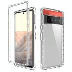 Per Google Pixel 6 Pro High Transparency PC a due colori PC + custodia protettiva per telefono TPU (trasparente)