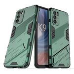 Per OPPO K9 Pro Punk Armor 2 in 1 PC + Custodia per cellulare antiurto TPU con supporto invisibile (verde)