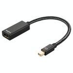 Mini DP a 1080P HD HDMI PP Filato Adattatore netto tessuto (nero)