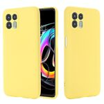 Per Motorola Moto Edge 20 Lite Pure Color Liquid Silicone Antifondo antiurto Cassa del telefono con copertura intera (giallo)