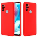 Per Motorola Moto G60S Pure Color Liquid Silicone Antifondità Antiurto Copertura della copertura completa (rosso)