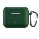 Custodia protettiva per auricolari in silicone a colori solido con gancio per Honor Earbuds X2 (Dark Night Green)
