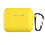 Custodia protettiva per auricolari in silicone a colori solido con gancio per onore auricolari x2 (giallo)