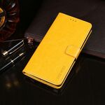 Per OPPO K9s Idewei Crazy Horse Texture in pelle Cassa del telefono con supporto e carte Slot & Portafoglio (Giallo)