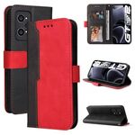 Per OPPO RealMe GT Neo2 Business Stitching-Color Color Horizontal Flip PU Custodia in pelle PU (rosso)