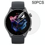 50 PCS curvo 3D Materiale composito Schermo per film soft Pellicola per AmazFit GTR 3