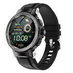 E19 Orologio a colori da 1,28 pollici Smart Smart Orologio, IP68 Impermeabile, Supporto Monitoraggio della frequenza cardiaca / Monitoraggio della pressione sanguigna / Monitoraggio dell'ossigeno del sangue / Monitoraggio del sonno (nero)