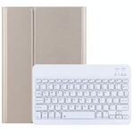 M10 2 in 1 tastiera Bluetooth rimovibile + custodia in pelle con tablet con supporto per Lenovo TAB M10 TB-X505X (oro)