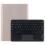 M10-C 2 in 1 tastiera Bluetooth rimovibile + custodia per tablet in pelle con touchpad e supporto per Lenovo Tab M10 TB-X505X (oro)