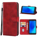Custodia per cellulare in pelle per Alcatel 1/1 2019 e 2021 / Vodafone Smart E9 (rosso)