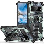 Per Google PIXEL 6 Pro Armor MAMOUR ARUTTURA Antiurto TPU + PC Cassa del telefono magnetica con supporto (Mint Green)