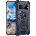 Per Google Pixel 6 Pro Armour ARMOR TPU + Cassa del telefono magnetica PC con supporto (blu)