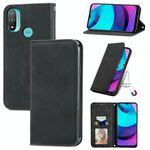 Per Motorola Moto E20 Retro Skin Self Magnetic Horizontal Case flip in pelle con supporto e carte Slot & Portafoglio e cornice fotografica (nero)