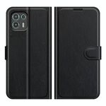 Per Motorola Moto Edge 20 Lite 5g Litchi texture orizzontale flip custodia protettiva con supporto e carta Slot & Portafoglio (nero)