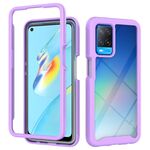 Per OPPO A54 4G Stirry Sky Solid Color Series PC + Cassa del telefono TPU (viola)