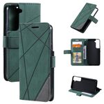 Per Samsung Galaxy S22 5G Skin Self Self Splicing Horizontal flip in pelle custodia in pelle (verde)