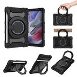 Per Samsung Galaxy Tab A7 Lite Armor Contrast Color Silicone + PC Case Tablet (nero)