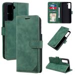 Per Samsung Galaxy S21 5G Skin Self Anti-Theft Brush Horizontal flip custodia in pelle (verde)