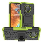 Per Nokia G300 Pneumatico TPU + Cassa del telefono PC con supporto (verde)