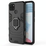 Per OPPO REALME C21Y custodia protettiva PC + TPU con supporto ad anello magnetico (nero)