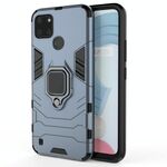 Per il custodia protettiva antiurto di OPPO Realme C21y PC + TPU con porta ad anello magnetico (blu navy)