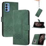 Per la pelle cubica della pelle cubica di OPPO RENO4 (verde scuro)