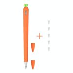 Copertura protettiva in silicone liquido carota carota con penna Cap & Nib Cover per Huawei M-matita (arancione)