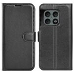 Per OnePLUS 10 Pro 5G Litchi texture Custodia protettiva orizzontale orizzontale con supporto e carte e portafoglio (nero)