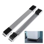 2 PCS Lavatrice Stand Base frigorifero regolabile mobile (argento)