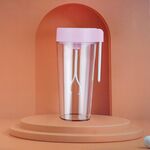 VE-V8 USB Carica Automatica Automatic Stirring Cup Full Seal Electric Shake Tazza, Capacità: 450ml (rosa chiaro)