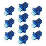 10 PCS B8.3 0.2W DC12V Cuneo del cuneo Pannello per cuoio Pannocchia LED Light Cruscotto Calibro Cluster Indicatore di cluster Lampadina (luce blu)
