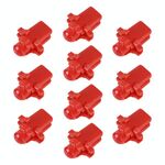 10 PCS B8.3 0.2W DC12V Cuneo del cuneo Pannello per cuneo COB LED Light Dashboard Gauge Indicatore del cluster Lampadina (luce rossa)