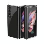 Per Samsung Galaxy Z Fold3 5G Case di piegatura trasparente elettroplata (nero)