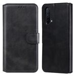 Custodia classica in pelle di vitello PU + TPU in pelle flip orizzontale con titolare e slot per schede e portafoglio per OnePlus Nord CE 5G (nero)