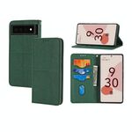 Per Google Pixel 6 Texture Texture Stitching Magnetic orizzontale flip custodia in pelle PU con titolare e carte Slot & Portafoglio e cordino (verde)