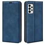 Per Samsung Galaxy A33 5G Custodia in pelle magnetica retrò con titolare e slot per schede e portafoglio (blu scuro)