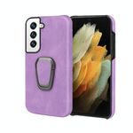 Cassa del telefono PU Supporto per Samsung Galaxy S22 5G (viola)