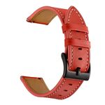 Per Amazfit GTR 3 / GTR 3 Pro Cinturino per orologio in pelle con filo per cucire di primo strato (rosso)