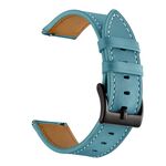 Per Amazfit GTS 3 / GTS 2e Cinturino per orologio in filo cucito in pelle primo strato (blu)
