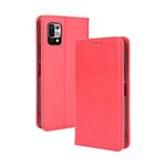 Per Umidigi Power 5 Magnetic Fibbia retrò Crazy Horse Texture orizzontale flip custodia in pelle con supporto e carte slot e cornice fotografica (rosso)