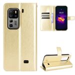 Per Ulefone Armor 11 5G / 11T 5G Crazy Horse Texture Custodia in pelle orizzontale con supporto e carte slot e cordino (oro)