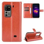 Per Ulefone Armor 11 5G / 11T 5g Crazy Horse Texture orizzontale flip custodia in pelle con supporto e carte slot e cordino (marrone)