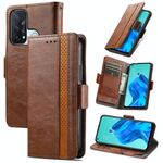 Per OPPO RENO 5A Caseneo Business Split Business Dual Bickle Dual Magnetic Fibbia orizzontale Custodia in pelle PU con titolare e slot per schede e portafoglio (Brown)