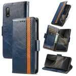 Per Sony Xperia ACE II Caseneo Business Split Business Dual Dual Magnetic Fibbia MAGNETICA Custodia in pelle PU con titolare e slot per schede e portafoglio (blu)