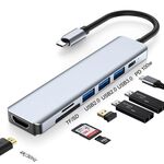 7 in 1 HDMI + SD / TF + USB2.0x2 + USB3.0 + PD a Type-C Docking Station